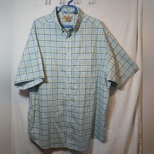 Roundtree & Yorke Gold Label Size 2XB button up  Casual Men's Short Sleeve Shirt